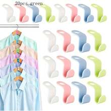 20/30PCS Plastic Clothes Hanger Connector Hooks - White - View 12