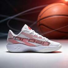 Nike New JORDAN LUKA 77 Men's Performance Breathable Lightweight Basketball Shoes - White/Red - View 5