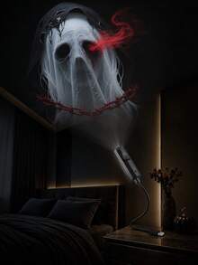 Halloween Horror Projection Light USB Powered,7 Scary Slides Ghost Bat Pumpkin Skeleton Spider Projector,Adjustable Gooseneck Lamp For Party Wall Ceiling Decor - USB Projector Light - View 9