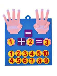1 Set Felt Math Learning Board, Finger Counting Math Teaching Aid, Montessori Math Board, Number Counting Toy, Suitable For Math Enlightenment, Addition And Subtraction Learning, Arithmetic Practice, Early Education Intelligence, Classroom Teaching, Stationery, Suitable For Students, Teachers, Early Education Enthusiasts, Schools, Classrooms, Homes, Desktops, Study Rooms, Classrooms, Suitable For Birthday Gifts, Teacher's Day Gifts, Thanksgiving Gifts, Christmas Gifts, New Year Multi-Holiday Gifts - Blue - View 8