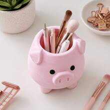 1pc Mini Cute Pink Pig Multifunctional Storage Can, Creative Multifunctional Desktop Organizer, Modern Pink Room Decor, Anti-Fall Multi-Purpose Desktop Organizer, Girly Cute Desktop Organizer, Modern Apartment Desk Accessory, Practical Gift For Girls And Best Friends Back To School - View 5