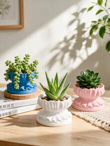3D Printed Princess Dress Cute Cartoon Flower Pot, Succulent And Pothos Planter, Suitable For Home, Office, Cafe, Bar Desktop Art Decoration, Beautiful Room Decor - Multicolor - View 9