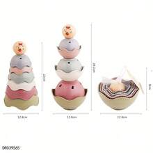 Baby Stacking Cups Toy, Suitable For 6-12 Months Infants, Montessori Toddler Toy, Gift/Christmas Gift - Multicolor - View 7