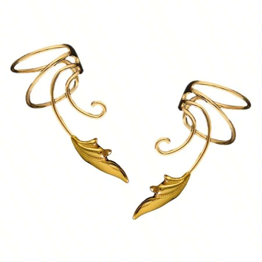 Romantic Natural Style Dangle Earrings, Fashionable Accessories For Women's Shopping And Party, Birthday Gift For Girlfriend And Best Friend - Gold - View 1