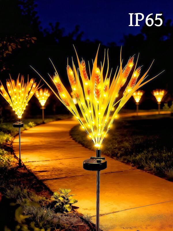 1pc Solar Powered Wheat Ear Light, Outdoor Solar Powered Wheat Ear Light, Easily Create Wedding Stage And Romantic Outdoor Scenery! Suitable For Autumn Harvest Festival Stage Decoration, Also Suitable For Wedding, Yard, Garden, Patio And Corridor, Create Charming Atmosphere Landscape, Birthday Party | Gift For Her | Garden Decoration Holiday Decoration