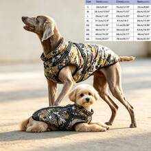 1pc Pet Down Jacket, Reflective Wool Lining, Adjustable Dog Coat With Double D-Ring Harness, Windproof Outdoor Dog Clothes For Small, Medium And Large Dogs - Army Green - View 3