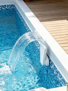 Pool Outlet Fountain Waterfall Nozzle, Easy Installation Wide Mouth Design For Smooth Water Flow, Durable With Multiple Color Options, Suitable For Home Backyard Above-Ground Frame Fountains, Above-Ground Pools, In-Ground Pools, Pond Filling, Livestock Water Tanks And Troughs, Providing A Refreshing Water Feature Experience, Set Includes Cleaning Brush And Leaf Skimmer Net, Convenient Storage And Multi-Functional - Multicolor - View 5