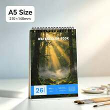 Spiral‑Bound A5 Art Sketchbook, Professional Drawing & Painting Pad, Portable Back To School Essential, Nice Gift For Teens & Beginners,1pc - Multicolor - View 9