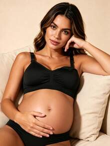Hart & Haze 3pcs Nylon Maternity Bras Set, Seamless Front Opening Nursing Bras With Adjustable Support - Multicolor - View 6