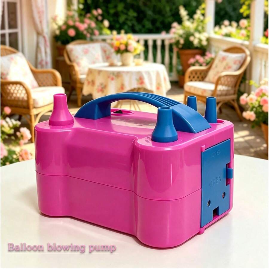 AOYI Electric Balloon Inflator, Dual Nozzle, Portable Lightweight Pump, Fast And Convenient Balloon Inflator, Suitable For Parties, Weddings, Birthdays, Celebrations - US A Type Plug(110-127V) - View 1