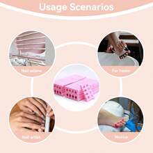 10/50/100pcs Pink Foam Separators - Suitable For Manicure, Pedicure And Nail Art, Odorless Nail Polish Accessories, Comfortable Sponge Finger Separators, Toe Separators, Back To School Season Gift - Multicolor - View 7