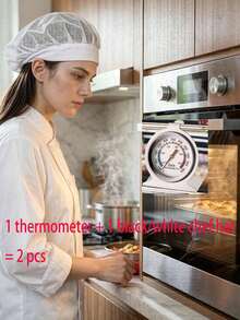 1pc Stainless Steel Oven Thermometer, Suitable For Electric/Gas Ovens, Instant Read, Kitchen Cooking Baking Smoker Temperature Gauge, 2-Inch Large Dial (50-300°C/100-600°F) - Ensure Perfect Dishes Every Time - Silver - View 6