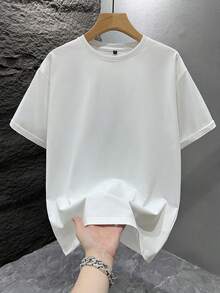Men's Summer Crew Neck Casual T-Shirt And Casual Long Pants Loungewear Set - White - View 4