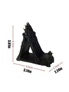 1pc Halloween Gothic Skull Phone Stand, Dark Gothic Style Desktop Phone Holder With Storage And Organizer Function, Black Decorative Design Suitable For Desk, Bedside Table, Shelf, Home Office Desktop Decoration, Perfect For Gothic Style Lovers, Essential Halloween Gift, Halloween Home Decor Ornament, Halloween Decoration / Halloween / Halloween Home Decor - one-size - View 11