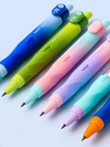 1pc Jiaozhi Automatic Pencil, Multiple Colors Available, Student Drawing Dedicated Art Sketching Pencil, Drawing Pen, Click Mechanical Pencil, High Aesthetic Value, Continuous Lead, Automatic Pencil - Multicolor - View 9
