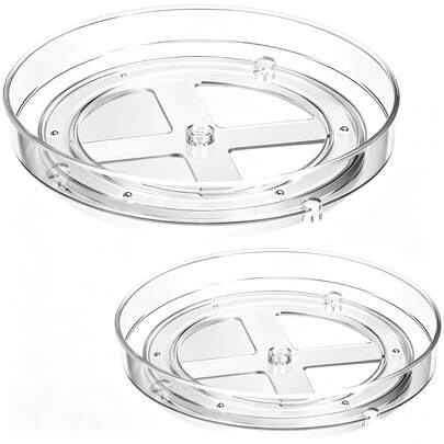 360° Rotating Organizer For Kitchen And Makeup In Two Sizes (23 Cm And 27 Cm Diameter), Suitable For Spices And Storage Jars