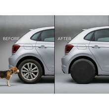 Protetor Rodas Carro Corino Impermeável Xixi Cachorro Aro 15 - Preto - Visão 7