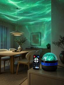 USB Powered Aurora Projector Light With Remote Control, 6-Color Dynamic Northern Lights Water Ripple Starry Sky Lamp, Romantic Atmosphere Decorative Light For Bedroom, KTV, Stage, Valentine's Day, Christmas Gift For Women - Northern Lights Projector - View 5