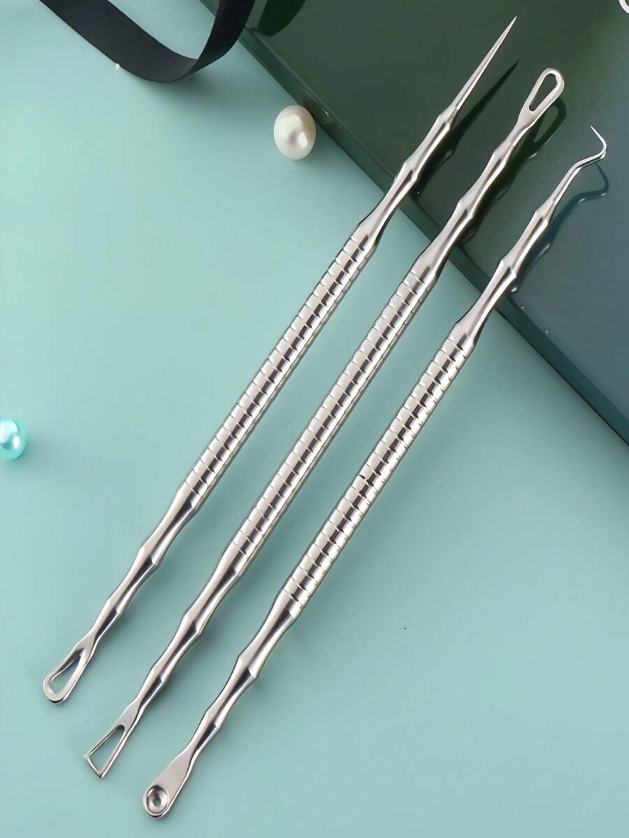痘痘針美容痘痘針套組，粟粒腫針，黑頭提取器，痘痘清除工具，細胞夾 - A - 查看 1