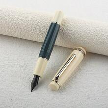 Jinhao Short 82 Fountain Pen, Pink Marble Pattern Acrylic And Ivory White Barrel, Gold Decoration, M Nib, Smooth Writing, Business Office School Signature Pen - Short 82 - View 26