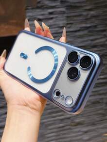 Casing Ponsel Magnetik Transparan Matte Mewah Kompatibel dengan iPhone 18 Pro Max 17 Pro Max 17 Pro 17 Air 17 Pro Max 16 15 14 13 Pro Max Casing untuk Pengisian Daya Nirkabel Magnetik dan Pelindung Belakang Tahan Guncangan - Biru muda - View 3