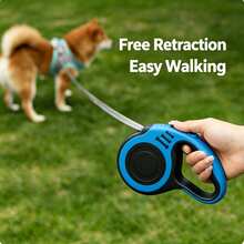 Guia Retrátil Automática para Cachorro e Gato, Corda para Passeio, Corrente e Guia para Cachorro - Cinza - Visão 2