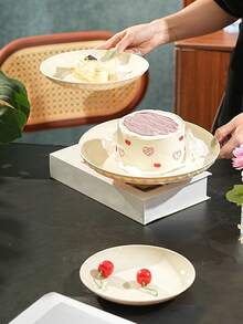 PET Material Durable Tray, Suitable For Snacks, Candy, Fruit, Dried Fruit And Nuts - Perfect For Home Living Room Decor, Weddings, Parties And Various Holiday Occasions - Beige - View 3