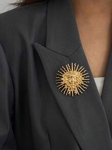 Creative Design Coral Sun Minimalist Fashion Women's Brooch, Exquisite Versatile Accessory For Ladies, Suitable For Banquet And Party - Sun - View 3
