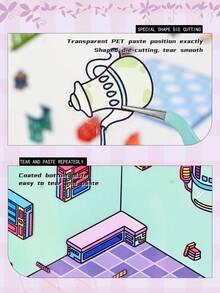 One Set Of 3D Scene‑Building Stickers, Fun Stress‑Relief Kids Journal Stickers, House Series - 4.0 Winter Hot Spring - View 8