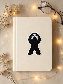 1pc Mini Bigfoot Heart Gesture Vinyl Sticker: Bigfoot Hidden Edition Car Sticker, Car Rearview Mirror Sticker - Car Accessories, Home Decor, Office Desk Decor Accessories - Multicolor - View 8