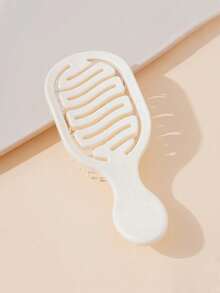 1pc Mini Size Ivory Hollow Design Styling Comb, Wet & Dry Use Hair Comb, Curly Hair Detangling Comb, Edge Comb, Professional Hairdressing Tool, Travel Hair Comb, Christmas Home Decor - Multicolor - View 3