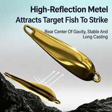 HASIDA Spoon Lures, Suitable For Topmouth Culter, Silver Bleak And Micro Stream Trout, Universal Micro Spoon Lure Small Bait Set - Gold - View 3