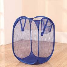 Foldable Mesh Laundry Basket, Multiple Colors Available, With Handle, Large Capacity Design, Breathable Collapsible Dirty Clothes Hamper, Space Saving Storage Bin For Home, Bathroom, Bedroom, Dorm, Laundry Room Clothing Organization - Multicolor - View 11