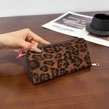 1pc Leopard Print Long Zipper Wallet Women's Vintage Personalized Clutch Purse Large Capacity Multi-Card Slot Fashion Coin Purse Multiple Colors Available - Multicolor - View 5