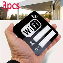 3件組壓克力WiFi標示牌，適用居家與商業用途，附可更換密碼區域 - A - 查看 12