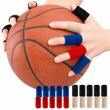 Elastic Compression Finger Joint Sleeve, Sports Fitness Training Basketball Finger Guard - Multicolor - View 3