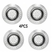 4pcs Stainless Steel Sink Strainer|Punched Mesh Drain Filter For Kitchen|Anti-Clogging Food Residue Catcher|Dishwasher Sink Drain Guard|Rustproof Universal Fit - Multicolor - View 10
