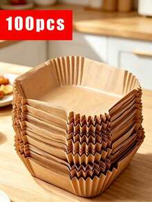 5/50/100pcs Square Disposable Non-Stick Air Fryer Baking Paper, Multi-Purpose Liner For Baking Tray And Plate, BBQ Home Cooking Utensil Storage, Kitchen Accessories, Personalized Gift For Back To School, New Year, Valentine's Day, Graduation Season - Multicolor - View 11