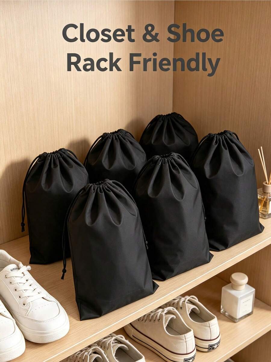 Portable Drawstring Shoe Storage Bag, Travel Shoe Organizer Bag, Dust-Proof Shoe Bag, Suitable For Luggage And Closet Storage - Multicolor - View 1