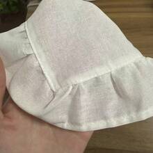1片/2片/6片法式白色竹紋雙色荷葉邊餐墊，Ins風少女花卉蕾絲小餐巾，多功能防塵桌布 - 彩色 - 查看 8