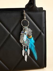 Dream Catcher Keychain, Boho Feather Yin Yang Tai Chi Key Ring, Cute Bag Charm, Backpack Pendant, Purse Decoration, Gift For Women - Multicolor - View 6