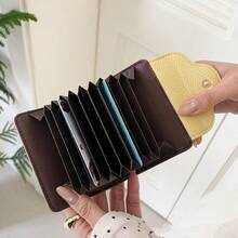 Lychee Texture Japanese Style Multi-Slot Card Holder Business Card Wallet Short Women's Lightweight Accordion Card Case - Multicolor - View 6