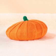 2-5 Jahre alt Kürbis gestrickte Mütze Herbst/Winter neuer Stil Halloween Kürbis warme Baskenmütze gestrickte Mütze neuer Stil Halloween Kürbis warme Baskenmütze gestrickte Mütze Winter - Verschiedenfarbig - Übersicht 10