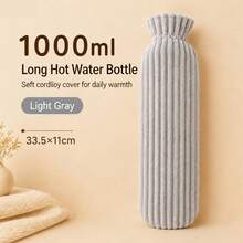 1pc Extra Large Capacity Rechargeable Hot Water Bag, Thickened Durable Warm Water Bag, Portable Bed Foot Warmer, Suitable For Sleep Warmth And Foot Warming, Practical Winter Home Warming Accessory, Daily Use On Cold Nights, Holiday Gift - Multicolor - View 9