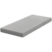 Klappmatratze 200 X 90 Cm, 15 Cm Faltbare Matratze, Tragbare Bodenmatratze Mit Waschbarem Bezug, Oeko-Tex Geprüft - Light Grey - View 1