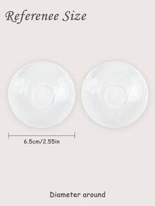 2-50pcs Silicone Nipple Covers Reusable Sticky Breast Petals With Storage Bag For Swimwear Dress,Holiday Essentials,Travel,Sticky Bra - Clear - View 4