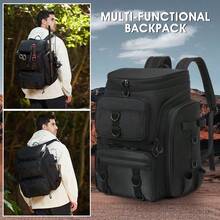 Multi-Scenario Lure Fishing Gear Backpack, 18 Pockets And Fishing Rod Holder, High-Density Waterproof Oxford Fabric, Honeycomb Breathable Back Pad With D-Ring, Large Capacity Gear Storage Space, Suitable For Outdoor Fishing, Hiking, Travel And Cycling - Multicolor - View 12