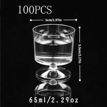 Mini 60ml Plastic Dessert Cups, Tasting Cups, Cute Mini Dessert Cups - Perfect For Mousse, Pudding And Appetizers - Perfect For Weddings, Parties And Events - Event Tableware - Clear - View 18
