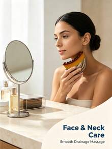 2/1pc New Lymphatic Contour Facial Brush, Lymphatic Detox Facial Massage Brush, Suitable For Chin And Neck Contour, Soft For All Skin Types, Ergonomic Beauty Tool, With Portable Storage Box - Multicolor - View 7