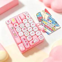 New Adult Keyboard Stress Relief Fingertip Button Keychain, 26-In-1 Keyboard Stress Relief Button Fingertip Clicker, Fun Stress Relief, Suitable For Focus And Calm During Work Or Study, Time-Killing Button Stress Relief Toy 26 Keyboard Stress Relief Fingertip Keyboard Button Keychain Toy Bag Pendant - Multicolor - View 5